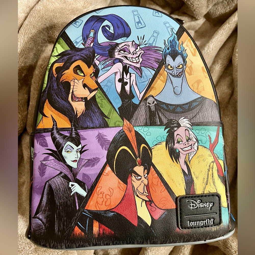 Loungefly Disney Villains Colorful Backpack